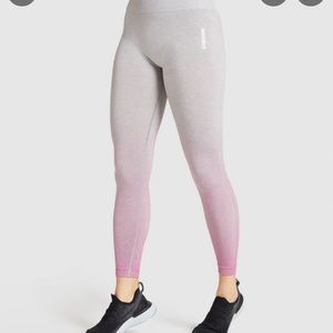 Gymshark Pink/Gray Ombré Leggings